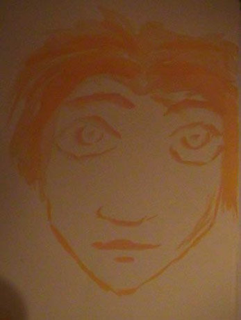 fait ac l'eau dans laquelle je rince mes pinceaux