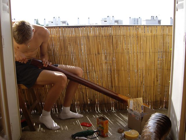 L'instalation de fou sur le balcon ;-)