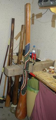 Gros teck et le petit et l'euca de chez didgeridoo passion